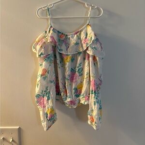 H&M Kids Floral Ruffle Blouse - Pink, Yellow, Green